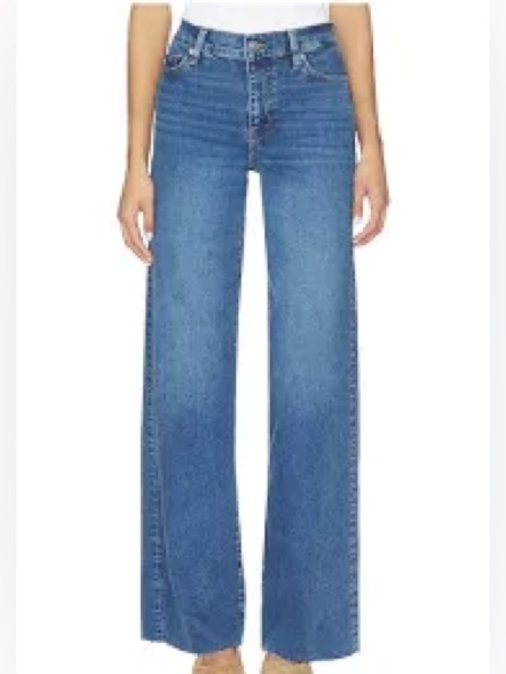 Frame Le Slim Palazzo Drizzle High-Rise Stretch Jeans size 26